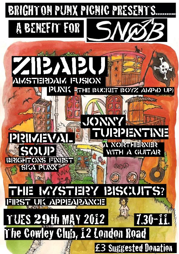 May 28th - ZIBABU, JONNY TURPENTINE, PRIMEVAL SOUP, THE MYSTERY BISCUITS